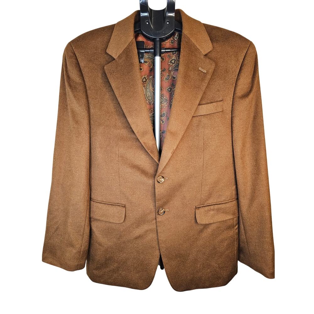 Lauren Ralph Lauren 38S Silk Wool Cashmere Camel Blazer Sport Coat